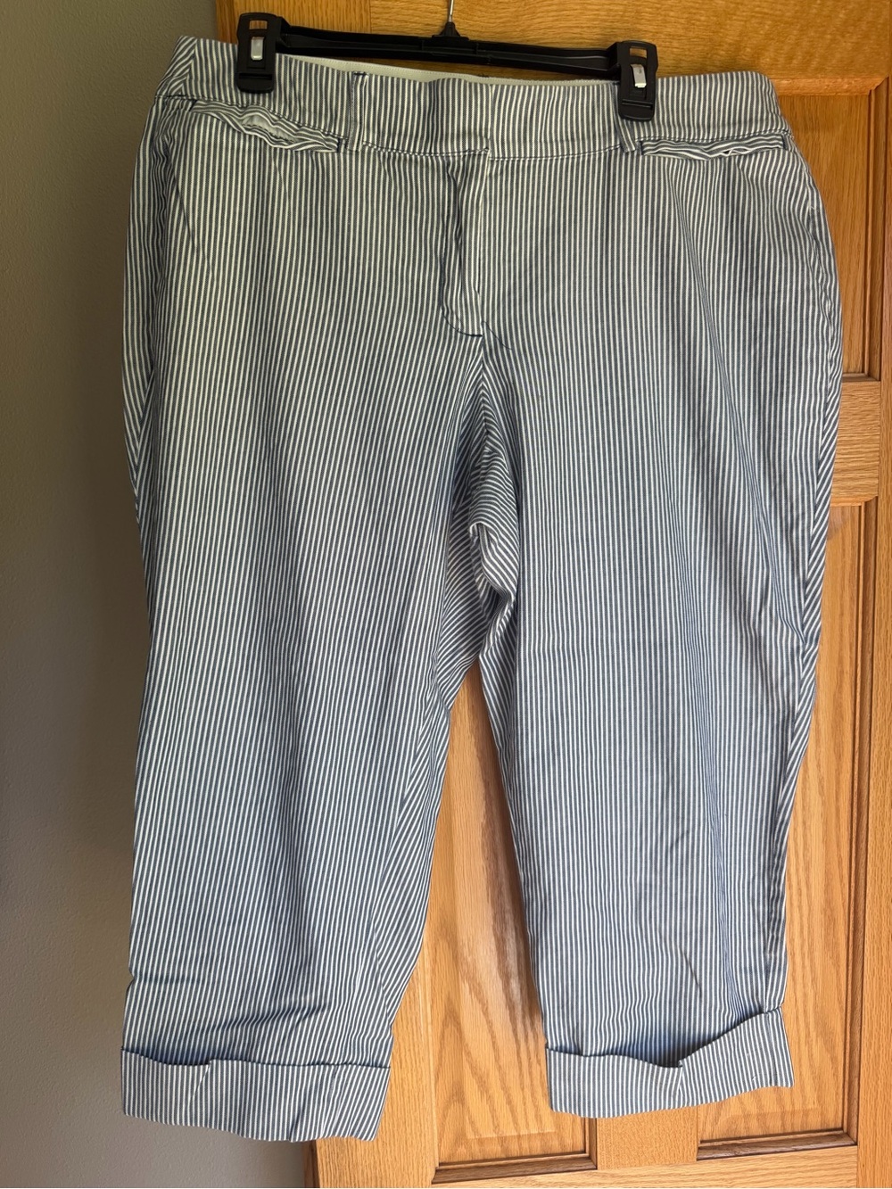 Lane Bryant The Lena Striped Crop Pants Nautical Women’s Plus Size 18 Coastal